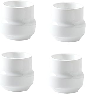 Zerodeko 4pcs Ceramic Egg Cup Breakfast Egg Holder Rack Home Restaurant Stand Easter Cups
