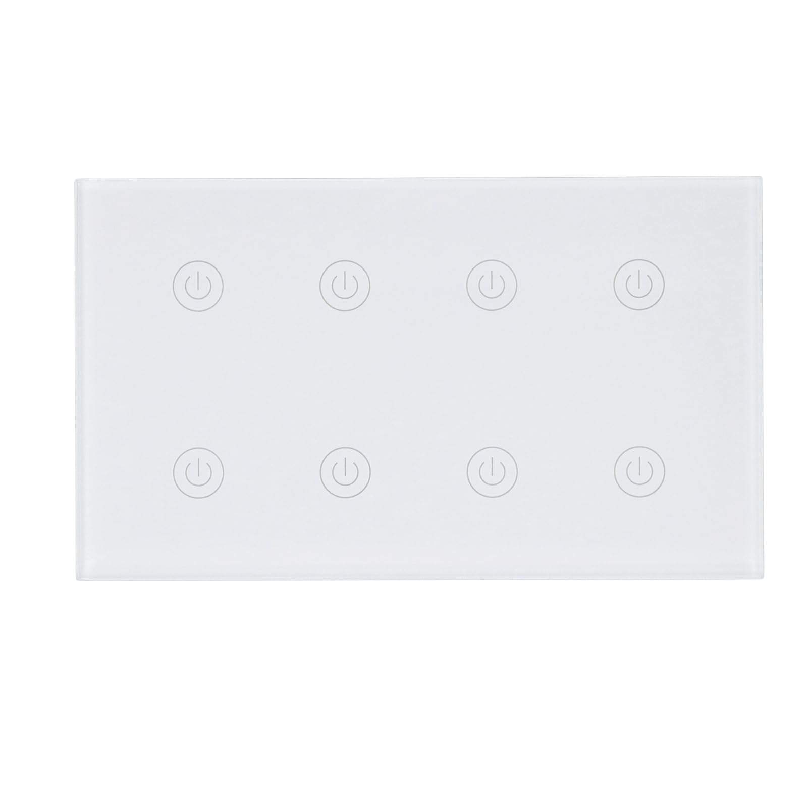 Interruptor de Luz Táctil Inteligente de 8 Bandas, Panel Inalámbrico con Control de Voz, Función de Temporizador Remoto para el Hogar y la Oficina AC100-240V