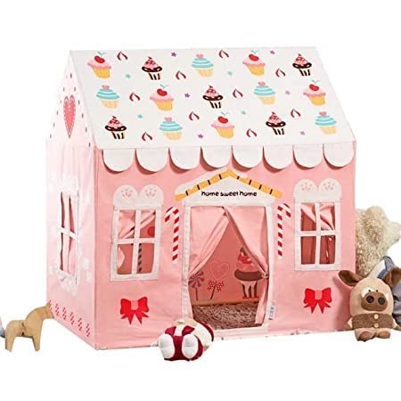 Shopnow Jumbo Size Light Weight Kids Play Tent House for 3-13 Year Old Kids Girls and Boys (Sweet Home)