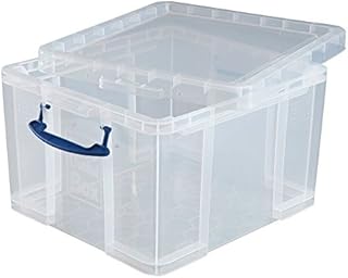 Really Useful Clear Plastic Storage Box 42 Litre (1 Box)