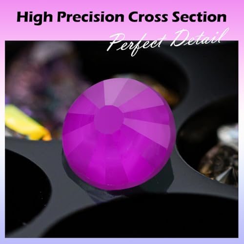 Image of Neon Purple Flatback Rhinestones, Glass Rhinestones for Nail Art and Craft, Glue Fix, Loose Crystal Gemstones(Neon Purple, SS10, 1440pcs, 2.7-2.8mm)