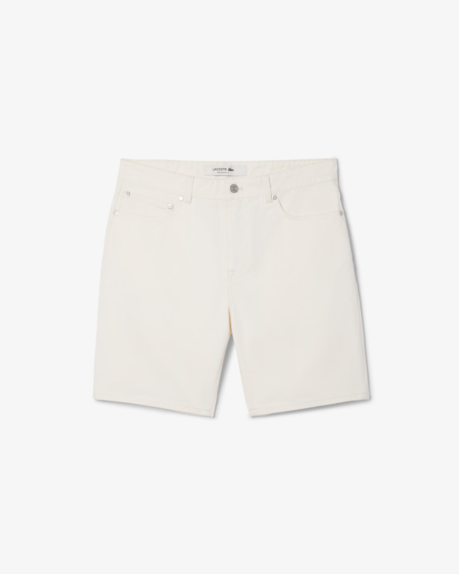 White Denim Bermuda Shorts, Men's Size 44, Straight Fit, 100% Organic Cotton, FH9932