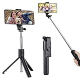 Selfie Stick, Extendable Selfie Stick with Wireless Remote Tripod Stand, Portable, Lightweight, Compatible with iPhone 12/11/iPhone 12 PRO/iPhone XR/iPhone X/Galaxy Note 10/S20/Google/OnePlus,More