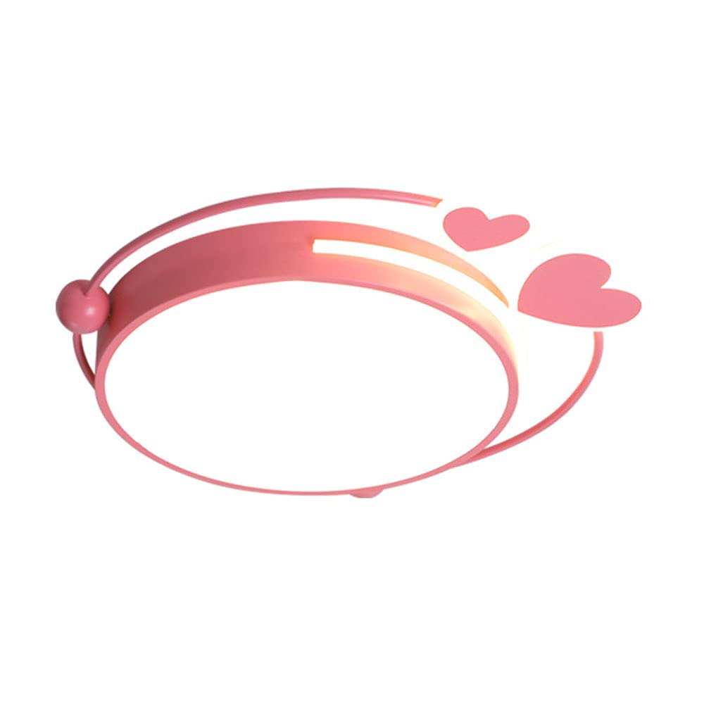 Lustre LED pour chambre d'enfant rose motif Love chaleureux