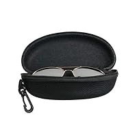 EKdirect 3 Stück Sonnenbrille Brillenetui Reißverschluss Hartschale mit Gürtelclip (Schwarz Schwarz Schwarz) – Ansicht 3