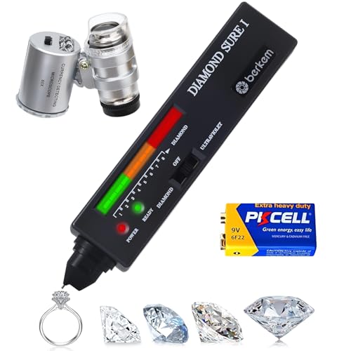 Valkynos Diamond Tester Kit with 60X Loupe & UV Light, Thermal Conductivity by Valkynos - Used condition - US$33.51