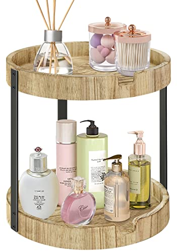 2 Tier Bathroom Organizer Countertop, Bathroom Trays Vanity Organizer Cosmetic Holder For Counter, Kitchen Storage Standing Spice Rack, Counter Shelf For Bathroom Living Room Bedroom Dressing Table #TOP26