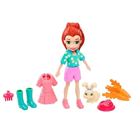 Polly Pocket! Sort Boneca com Bichinho Mattel