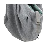 TRIXIE Fronttasche Soft – Tragetasche für Welpen & kleine Hunde – optimaler Körperkontakt – integrierte Kurzleine – Polyester Baumwolle – 22 × 20 × 60 cm