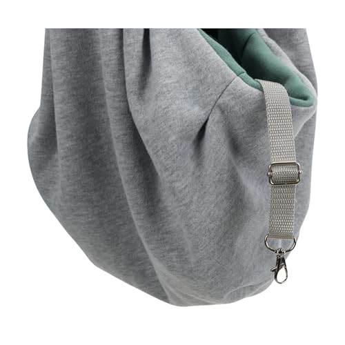TRIXIE Fronttasche Soft – Tragetasche für Welpen & kleine Hunde – optimaler Körperkontakt – integrierte Kurzleine – Polyester Baumwolle – 22 × 20 × 60 cm