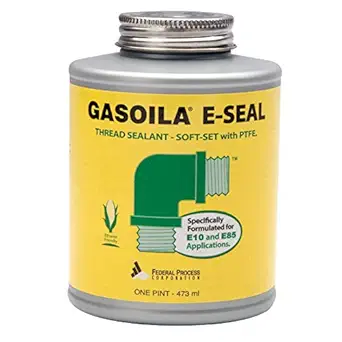 Gasoila E-Seal Pipe Thread Sealant with PTFE Paste, Non Toxic, -100 to 600 Degree F, 1 Pint Brush