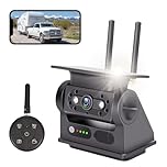 Ecoyoca Solar Wireless Backup Camera, Magnetic 1080P Reversing Camera with Remote Control, 10000mAh Rechargeable Battery, Perfect for Car, Vans, Caravan, Trailer & Truck