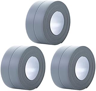 Andiker 3 Rolls Sealing Tape Caulk Tape 30 ft, Bathtub Caulk Strip 38mm, Waterproof Silicone Sealant for Bathroom, Baths & Showers Sealing Strip(gray)