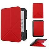 Case Compatible with 6 Inch Kindle Keyboard 3rd Gen, Includes a Screen Protector - 6' Premium PU Leather Lightweight Cover for Kindle 3, Model D00901 with Auto Sleep/Wake (Red, One Size)