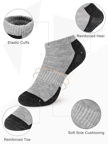 Image of Foaincore 60 Pairs Ankle Socks Bulk for Men Women, Low Cut Breathable Cushioned Athletic Running No Show Socks Multipack