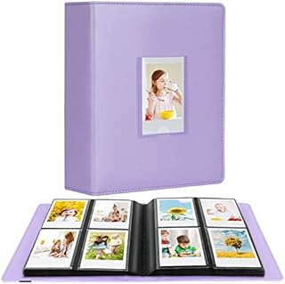 288 Vertical Photos for Instax Mini Photo Album, Front Window, For Polaroid Book Album 2x3 For Fujifilm Instax Mini 12 11 9 8 40 Film, Polaroid 300, HP Sprocket, K-pop Photocards (Purple)