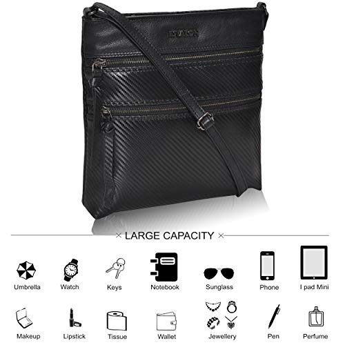 ESTALON Real Leather Crossbody Bag for Women - Women's Shoulder Sling Handbags Medium Purses Soft Crossover Purse Christmas Gift