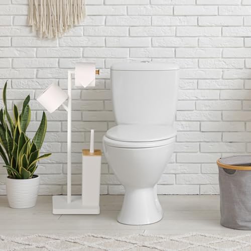 Serviteur WC gain de place pour ranger sans percer le mur - 4