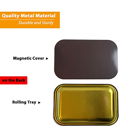Lostaba Rolling Tray For Cigarettes Rolling, Rolling Tray With Magnetic Lid, Cigarette Rolling Metal Tray 11X7 Inches.… #TOP2