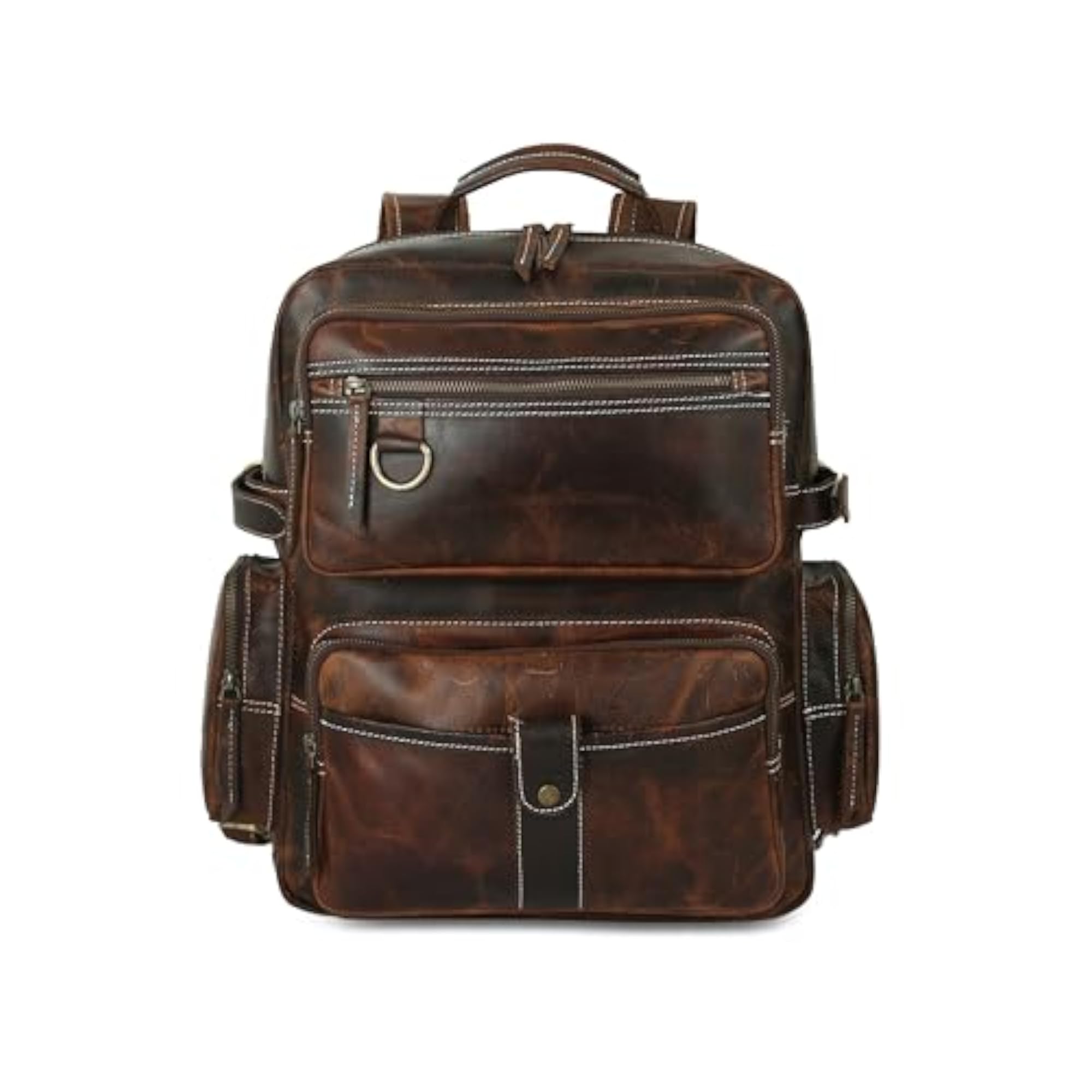 Genuine Leather Laptop Backpack Shoulder Rucksack, Stylish Unisex Design