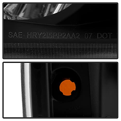 Acanii - For 2007-2014 Gmc Yukon Xl 1500 2500 Denali Black Headlights Headlamps Assembly Pair Set Replacement Left+Right #TOP11