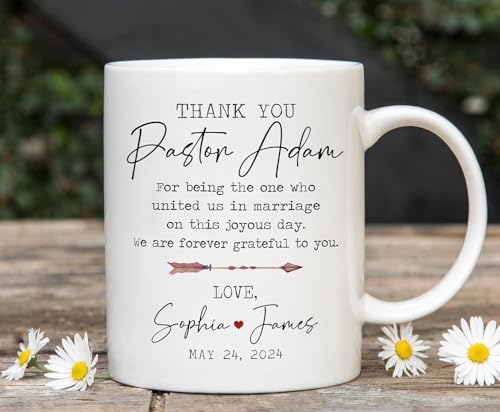 Taza personalizada 'Thank You Pastor' de cerámica miniatura 1