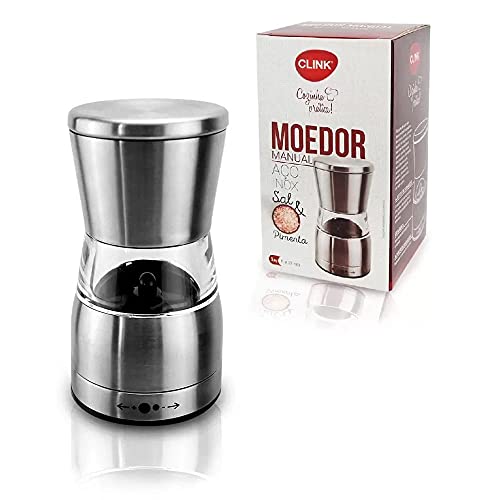Moedor Manual Sal Pimenta Grãos e Temperos em Aço Inox