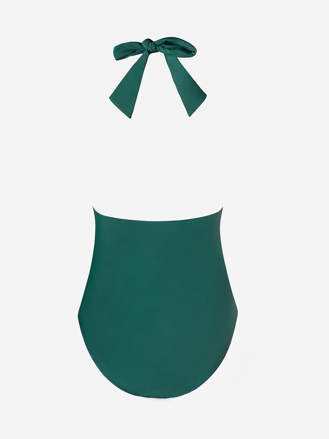 CUPSHE Women V Neck One Piece Swimsuit Halter Backless Ruched Tummy Control Bathing Suit - Image 5