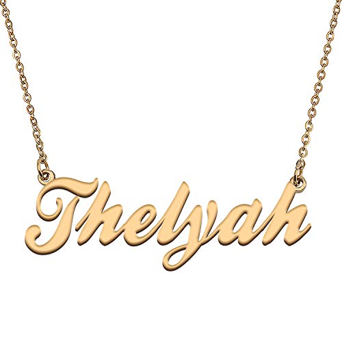 HUAN XUN Custom Personal Pendant Name Necklace Personalized My Best Friendship Gifts for Her Thelyah