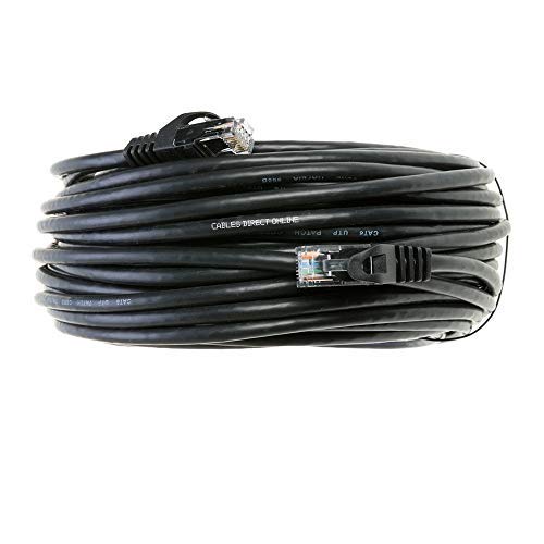 Cables Direct Online Black 200Ft Cat6 Ethernet Network Cable Rj45 Internet Modem Patch Cord #TOP1