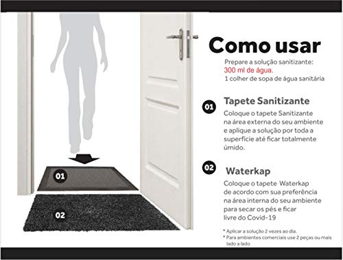 Kit 2 pecas, Sanitizante 60x40cm e Secante 60x40cm