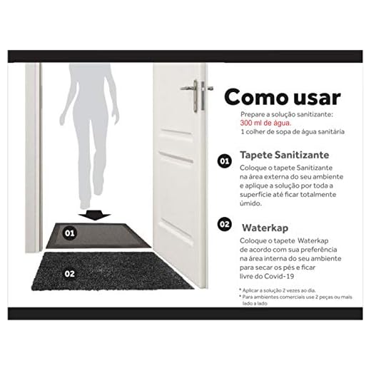 Kit 2 pecas, Sanitizante 60x40cm e Secante 60x40cm