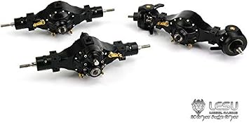 LESU Metal Axles Differential Locks 1/14 RC 6X6 Tractor Truck TMY DIY Model