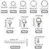 PH PandaHall 830pcs Jewelry Making Findings Stainless Steel, 680pcs 5 Styles Jump Rings 90pcs 3 Styles Lobster Claw Clasps 30pcs 40mm Extender Chains 30pcs Chain Drop for DIY Bracelet Necklace