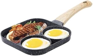 3 Holes Frying Pan, Non Stick Fried Eggs Pancake Cooking Pan, Multi Egg Frying Pan, Suitable for Fried Eggs, Steak, Meat, Bacon and Fish
