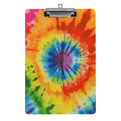 Porte-bloc acrylique tie-dye A4 : votre support de note rigide et nomade