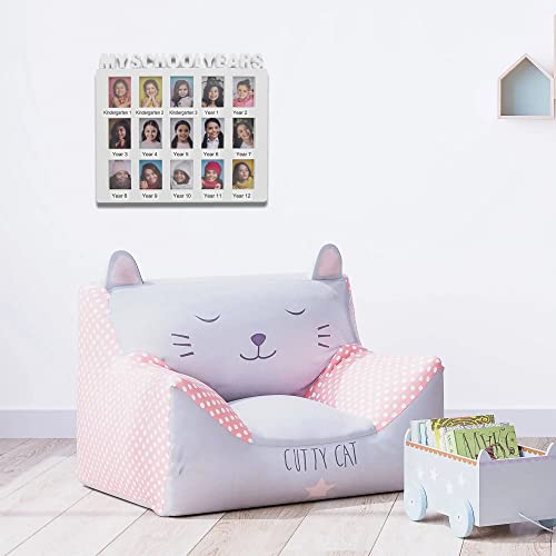 Mickyu My School Year Picture Frames K-12, Kindergarten Graduation Gifts For Boys Girls Students, Wall Photo Keepsake Frames Collage With 15 Openings, White #TOP3