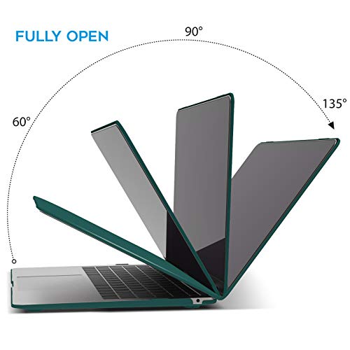 IBENZER MacBook Air 13 Inch Case 2020 2019 2018 New Version A1932, A2179, Hard Shell Case with Keyboard Cover for Apple Mac Air 13 Retina with Touch ID, Quezhal Green, MMA-T13QUGN+1