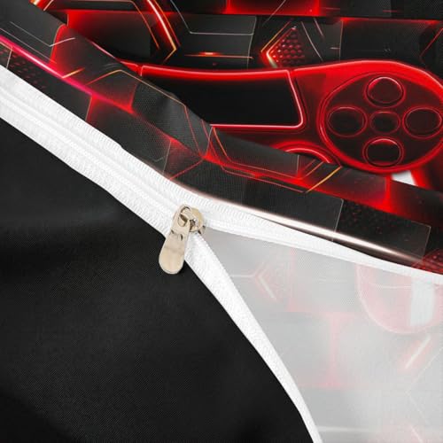 Housse de couette manette de jeu pour relooker une chambre d'ado gamer en rouge