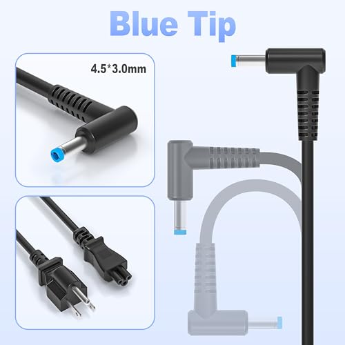 65W Laptop Charger Compatible with HP EliteBook Charger 840 850 845 830 820 G3/G8/G5/G6/G7/G4,ProBook Charger 640 650 745 735 725 755 445 450 430 440 446 455 470 with Power Cord by EBKK - Image 2