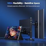 UPERFECT Przenośny monitor 15,6 cala 4K przenośny monitor 100% Adobe sRGB metalowa obudowa mobilny ekran z etui ochronnym Mini HDMI Type-C USB OTG do laptopa, komputera, telefonu, Xbox, PS4,