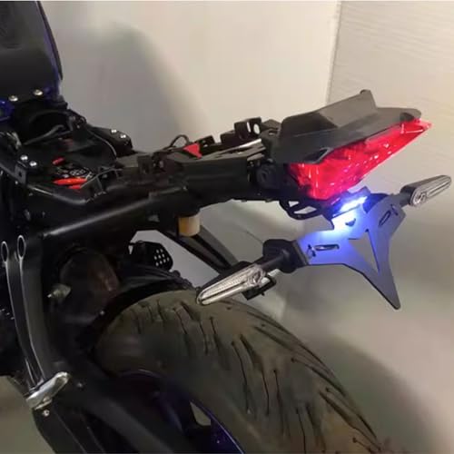 Compatível com Yamaha MT-07 MT07 FZ-07 Suporte de placa de matrícula para motocicleta Kit eliminador