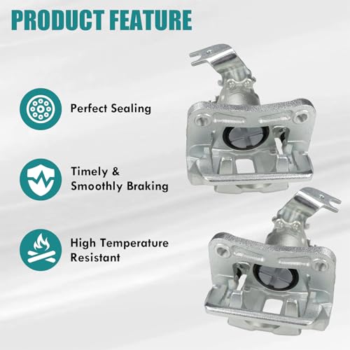 SHUNTALL Rear Left Right Disc Brake Calipers with Bracket Sets of 2 Compatible with 2009-2014 Acura TSX 2008-2012 Honda Accord 19B3358 19B3359 by SHUNTALL - Image 6