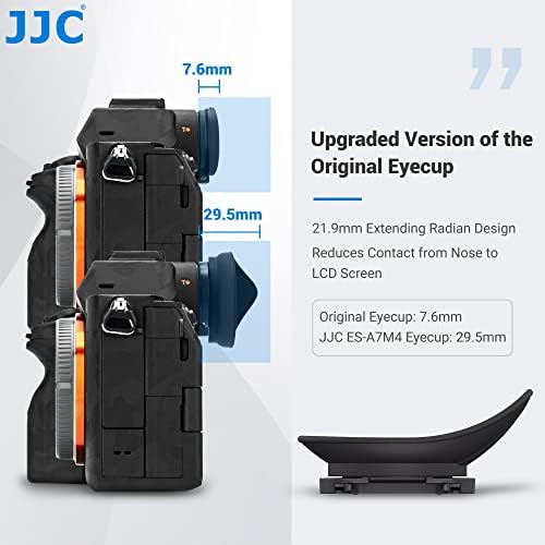 JJC Eyecup Eye Cup Eyepiece Viewfinder for Sony Alpha A1 A7SIII A7IV ILCE-1 ILCE-7SM3 ILCE-7M4 Digital Camera Replaces Sony FDA-EP19 Eyecup,Update with 360° Rotating Design