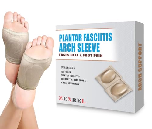 Image of Flat Foot Arch Support for Men & Women | Medial Arch Support for Flat Feet Correction Sleeve with Cushion | Plantar Fasciitis Leg Foot Pain Relief Product | Free Size | For Orthopaedic Shoes Slippers Foot Arch Socks (Flat Foot)