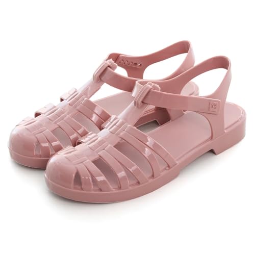 Image of Hee grand Crystal Jelly Heel Sandals for Women Summer Beach Jelly Shoes