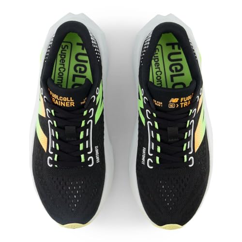 New Balance New Balance Women's FuelCell SuperComp Trainer V3 Running Shoe, Black/Phantom/Bleached Lime Glo, 9 M