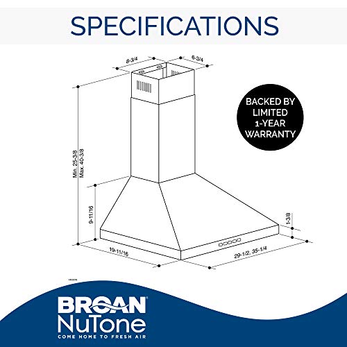 Broan-NuTone Pyramidal Chimney Wall-Mount Range Hood #TOP3