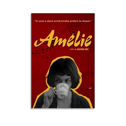 AETQWOEGEWE Amelie - Poster su tela, decorazione artistica moderna, elegante, stampa estetica per soggiorno, camera da letto, 30 x 45 cm, senza cornice