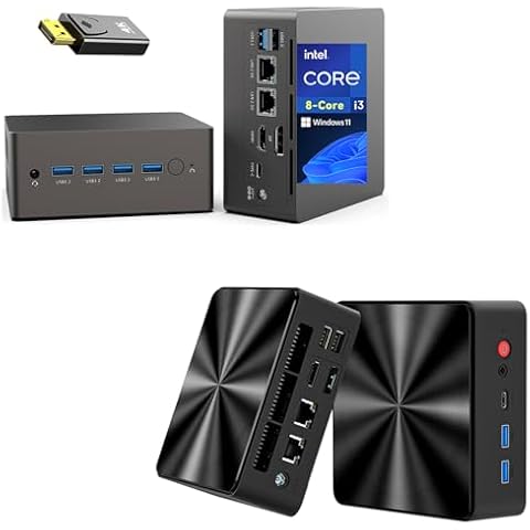Intel Core i3-N305 Dual 2.5G LAN Mini Desktop Computer, Intel Twin Lake N150 Mini PC Cover
